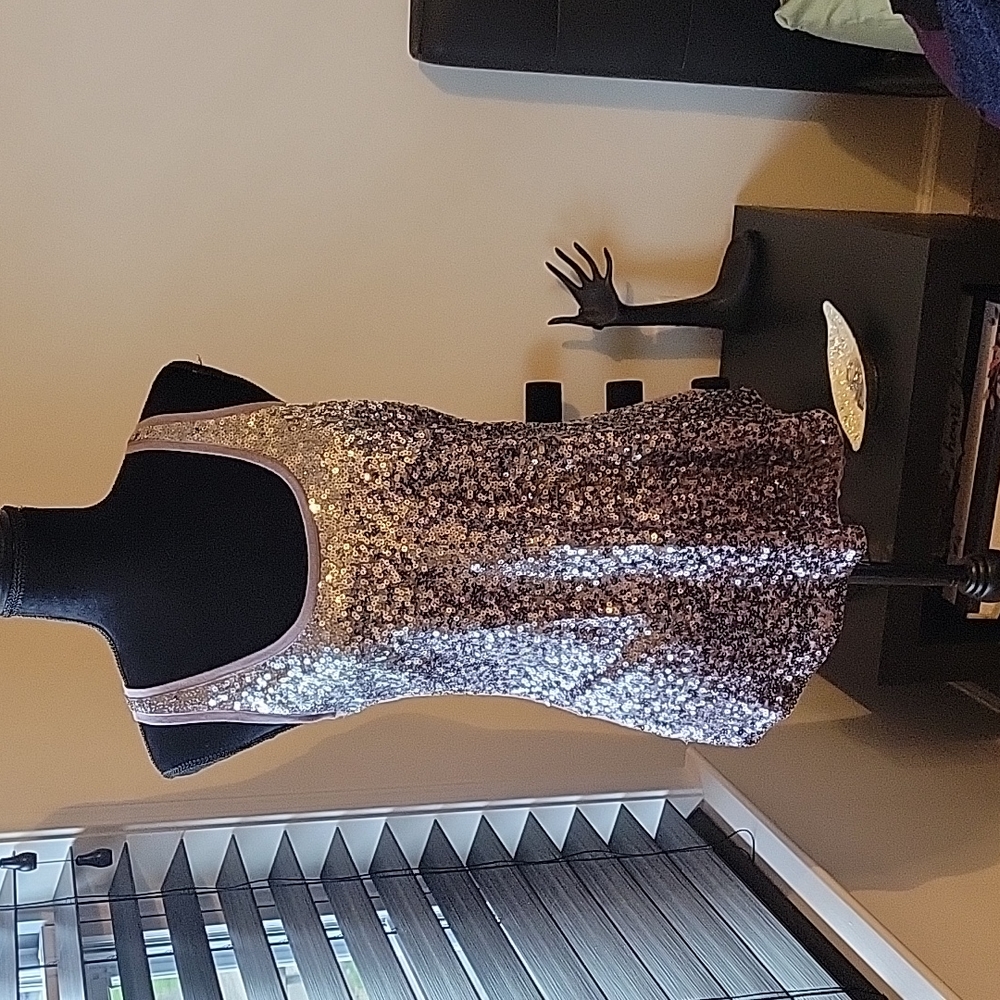 Sequin ombre tank top